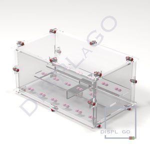 Display Case for LEGO® Minifigures. Series 1-24. For 18 Minifigures. Stackable.